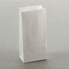 Пакет бумажный фасовочный, белый, прямоугольное дно 8 х 5 х 17 см   1307015 фото