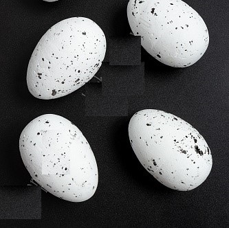 Пасхальный декор "Яйца" 4*6 см SF-5011, белый фото, картинки