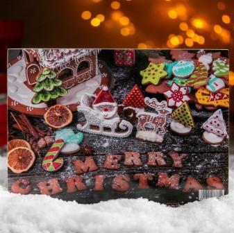 Доска разделочная "С Рождеством/ Merry Christmas", 23х16 см  4466861 фото, картинки