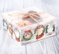 Коробка для капкейка с PVC крышкой «Нежности, счастья и тепла», 16 х 16 х 7,5 см  2512374 фото, картинки