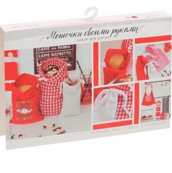 Мешочки для круп с переводками «Любимая кухня», набор для шитья 2919803 фото, картинки