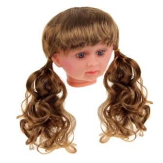 Волосы для кукол "Кудряши в хвостиках с челкой" размер большой , цвет Р27А   2294823 фото, картинки