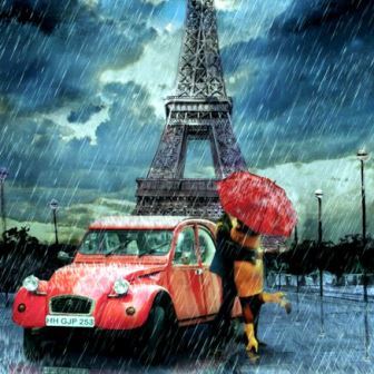 Картина по номерам "Дождь в Париже" GX 28796 фото, картинки