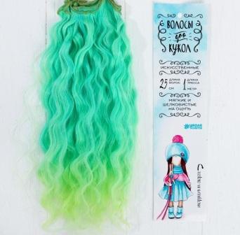Волосы - тресс для кукол "Волны" длина волос 25 см, ширина 100 см, №LSA049   3588567 фото, картинки