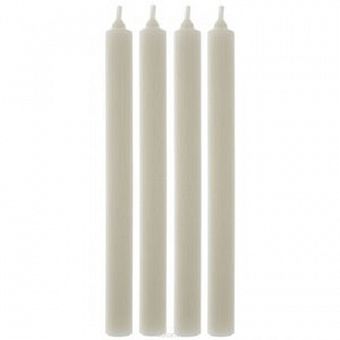 Набор свечей столовых 4шт (цвет белый) фото, картинки