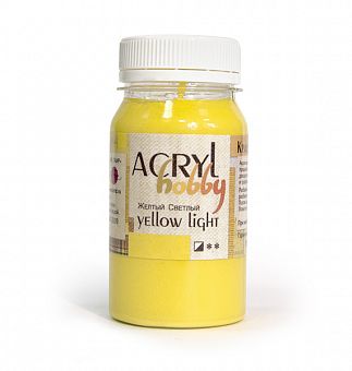 Желтый светлый, краска "Акрил-Хобби", 100 мл фото, картинки