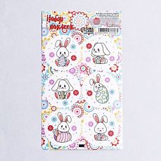 Наклейка для цветов и подарков "Кролик и яйцо", 16 × 9,5 см 9533336 фото