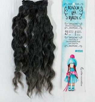 Волосы - тресс для кукол "Волны" длина волос 25 см, ширина 100 см, №LSA063   3588569 фото, картинки