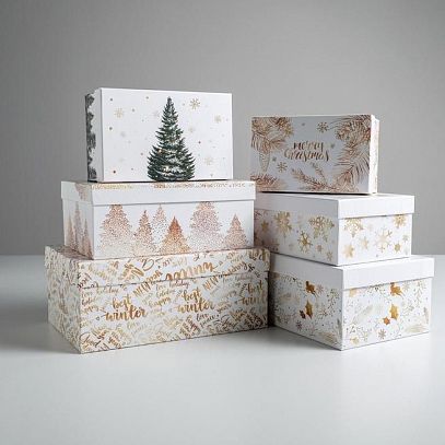 Новогодние коробки для упаковки подарков
