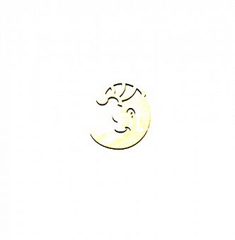 Фигурка "Месяц в полосатой шапочке (малый)", 5 см (фанера 3 мм) фото, картинки