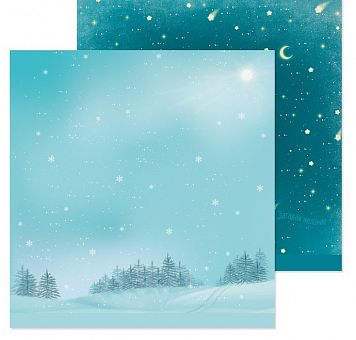 Бумага для скрапбукинга «Морозный вечер», 30,5 × 30,5 3309649 фото, картинки