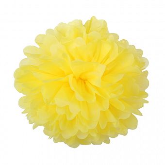 Помпон 25 см - лимонный (тишью) фото, картинки