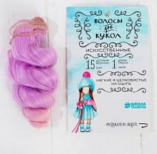 Волосы - тресс для кукол "Кудри" длина волос 15 см, ширина 100 см, №LSA024   3588521 фото