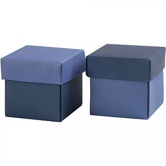 Складная коробочка, 5,5*5,5 см, светло-голубой/темно-синий, 1 шт. фото, картинки