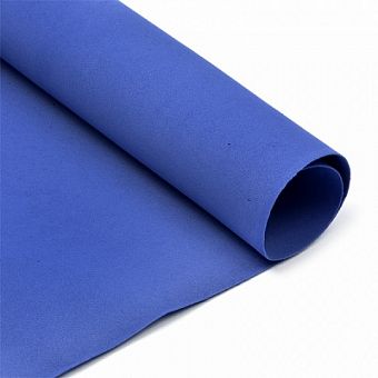 Фоамиран зефирный 1 мм, 50*50 см РЕ-045, синий фото, картинки