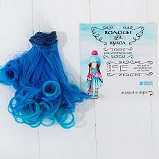 Волосы - тресс для кукол "Завитки" длина волос 15 см, ширина 100 см, №LSA039   3588531 фото