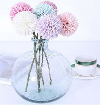Цветы искусственные "Хризантемы" в ассортименте фото, картинки