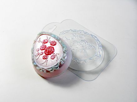 Форма для мыла "Яйцо с розочками" фото, картинки