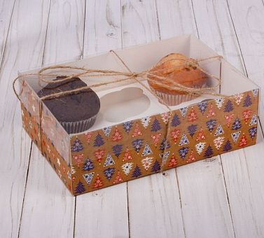 Коробка для капкейка "Вкуснятина" 16 х 23 х 7,5 см.    фото, картинки