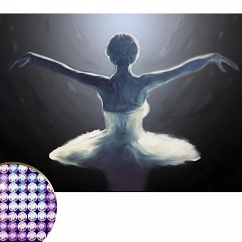 Алмазная вышивка с частичным заполнением "Балерина" 20*30 см на холсте   4176750 фото, картинки