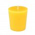 Декоративная свеча "Рустик" жёлтая d=70 h=130mm фото, картинки