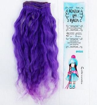 Волосы - тресс для кукол "Волны" длина волос 25 см, ширина 100 см, №LSA040   3588563 фото, картинки
