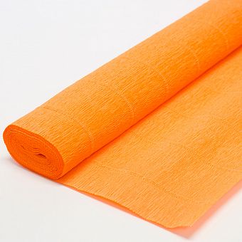 Бумага гофрированная простая 581 оранжевая, 180гр, 50см*2,5м фото, картинки