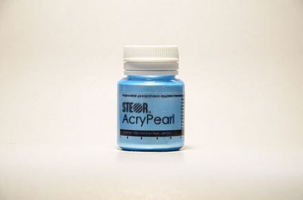 Акриловая краска AcryPearl Неоновый голубой перламутровый 20мл. фото, картинки