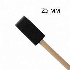 Спонж квадратный 2,5см с деревянной ручкой фото