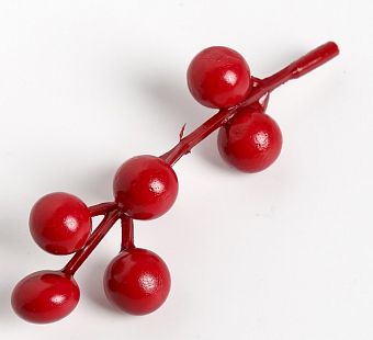 Декор для творчества "Веточка с ягодами 7 ягод" набор 10 шт 9,3 см   3741067 фото, картинки