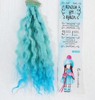 Волосы - тресс для кукол "Волны" длина волос 25 см, ширина 100 см, №LSA041   3588564 фото, картинки