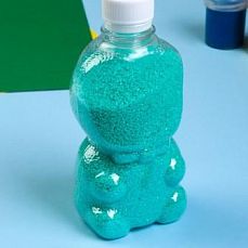 Песок цветной в бутылках "Изумруд" 500 гр  МИКС  3967479 фото
