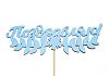 Тпн37-04-0707 Топпер "Поздравительная надпись" "Поздравляю!" (шир.13см;выс.4,2см) МДФ, окраш., голуб фото, картинки