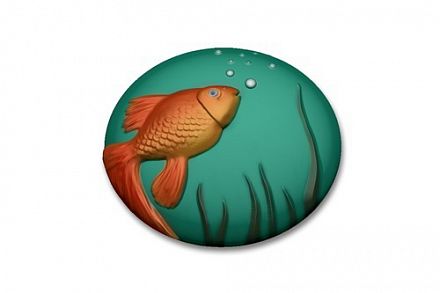 Профессиональная пластиковая форма "Золотая рыбка" фото, картинки