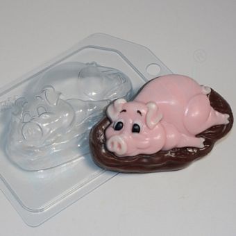 Форма пластиковая: Свинюшка в грязюшке фото, картинки