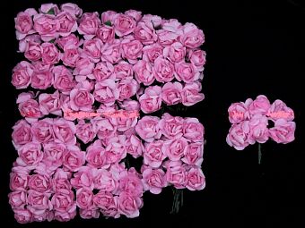 Цветы бумажные Светло-розовые 25-30мм  артикул 655-6108 фото, картинки