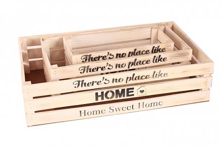 Ящик деревянный интерьерный "Home" белый винтаж 30х12х12 см фото, картинки