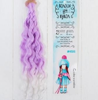 Волосы - тресс для кукол "Волны" длина волос 25 см, ширина 100 см, №LSA026   3588584 фото, картинки