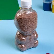 Песок цветной в бутылках "Кирпич" 500 гр МИКС  3967478 фото