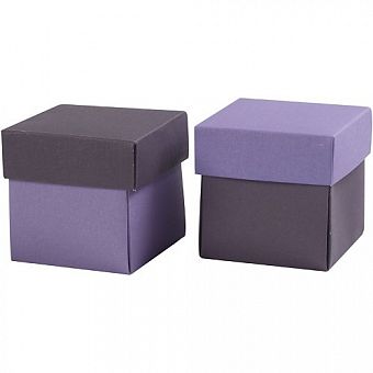 Складная коробочка, 5,5*5,5 см, темно-фиолетовый/фиолетовый, 1 шт. фото, картинки