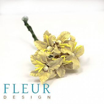 Мини- Лилии кремовые, размер цветка 2,5 см, 5 шт/упаковка FD3113147 фото, картинки
