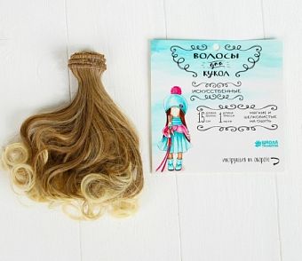 Волосы - тресс для кукол "Завитки" длина волос 15 см, ширина 100 см, №LSA051   3588538 фото, картинки