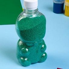 Песок цветной в бутылках "Бирюзовый" 500 гр МИКС 3967480 фото
