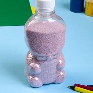 Песок цветной в бутылках "Нежно-розовый" МИКС  3691891 фото