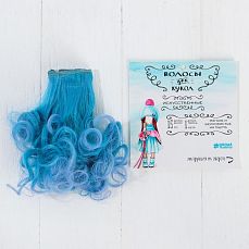 Волосы - тресс для кукол "Завитки" длина волос 15 см, ширина 100 см, №LSA032   3588528 фото