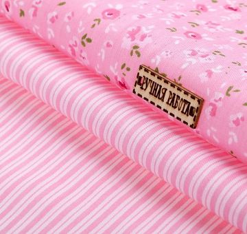 Набор ткани пэчворк "Розовый вечер", 50 х 50 см, 121 г/м2 фото, картинки