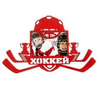 Медальница "Хоккей" с фоторамкой, красная   2998204 фото, картинки