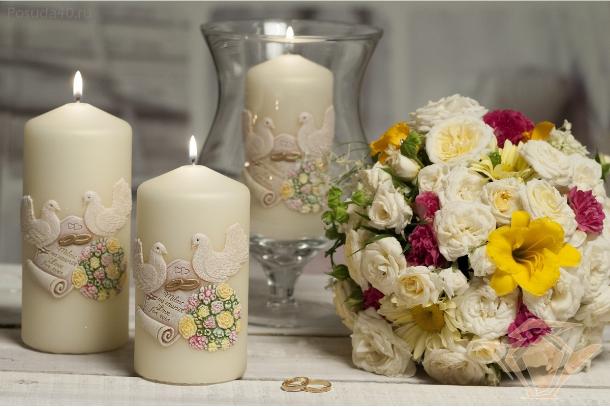 Декоративные свечи для свадьбы