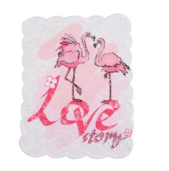 Нашивка на одежду "Фламинго Любовная история" 25*20 см фото, картинки