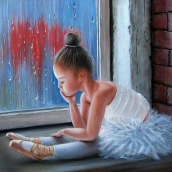 Картина по номерам "Маленькая балерина у окна" GX 25790 фото, картинки